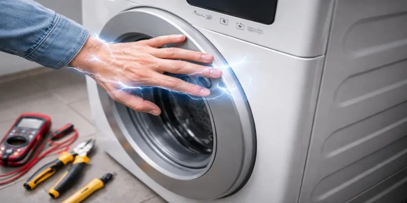 چرا بدنه ماشین لباسشویی برق دارد